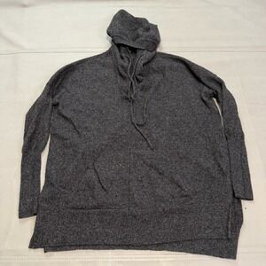 Scoop 100% Pure Cashmere Women Gray Knit Hood Sweater Old Money Quiet Luxory5094